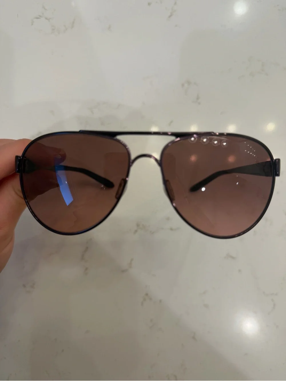 Oakley Disclosure, Aviator Style Sunglasses With Purple Frame and Dark Lenses